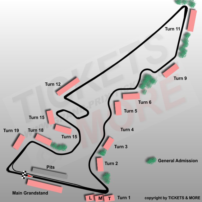 Streckenplan F1 Austin