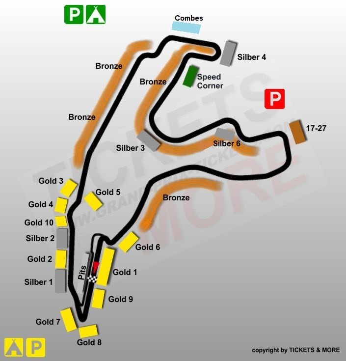 Streckenplan Formel 1 Spa